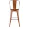 Flash Furniture Orange Metal Stool with Teak Poly Seat ET-3534-30-OR-PL1T-GG - alternate 8